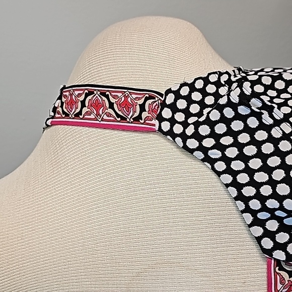 WHITE HOUSE BLACK MARKET, women's Y2K Top Black and white dots. Size small. - Picture 3 of 10